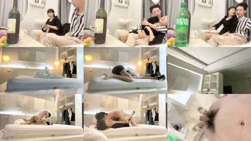 [瘦子先生探花]约的良家短发妹子，喝红酒聊聊天，扒掉内裤多毛骚逼，双腿肩上扛操的受不了-截图2