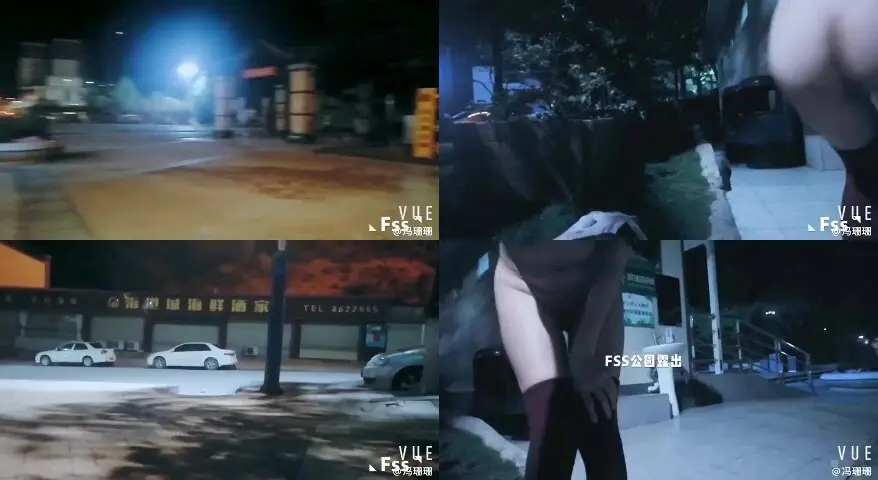 推特网红 冯珊珊 户外露出福利 11公园露出