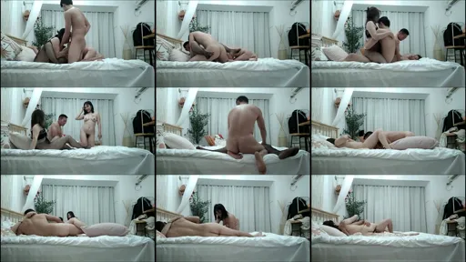 [换妻探花]周末约一对夫妻交换4P，下情趣棋完成任务，玩够再开始操，一人一个从床上操到椅子-截图2