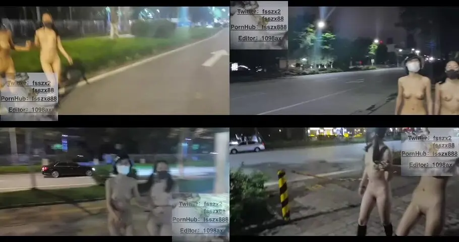 推特网红 冯珊珊 户外露出福利 82.双人露出散步