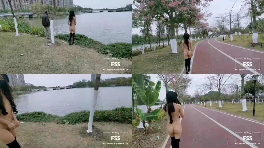 推特网红 冯珊珊 户外露出福利 46.公园搭讪钓鱼的老爷爷