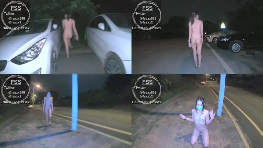 推特网红 冯珊珊 户外露出福利 63.野外嘘嘘裸行